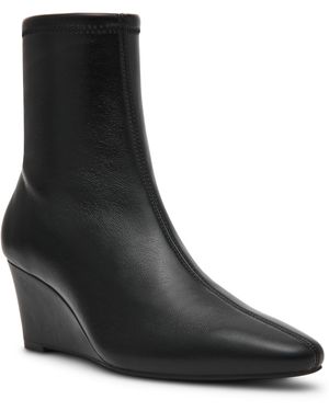 Anne Klein Cabrera Wedge Dress Booties - Black