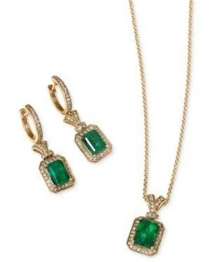 Effy Brasilica By Effy Diamond Pendant Necklace Earrings In 14k Gold Created For Macys - Metallic