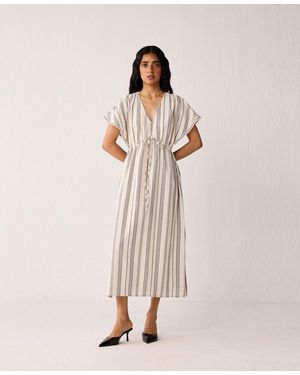 REISTOR Maxi Gathered Dress - Natural