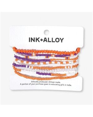 INK+ALLOY Ink + Alloy Sage 10 Stranded Beaded Stackable Stretch Bracelets - Red