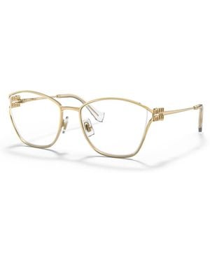 Miu Miu Irregular Eyeglasses - Metallic