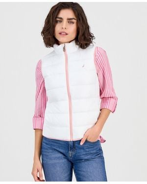 Nautica Padded Puffer Vest - White