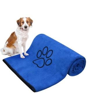 Aronkl Microfiber Pet Drying Towel Super Absorbent For Dogs Cats Ultra Soft Durable Lightweight Warm Cozy - Blue