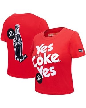 FREEZE MAX Coca-cola Yes Coke Yes Baby Doll Cropped T-shirt - Red