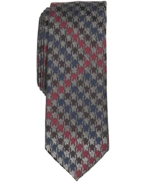 BarIII Houndstooth Skinny Tie - Gray