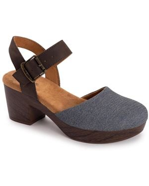 Muk Luks Merritt Closed Toe Quarter Strap Shoe - Metallic