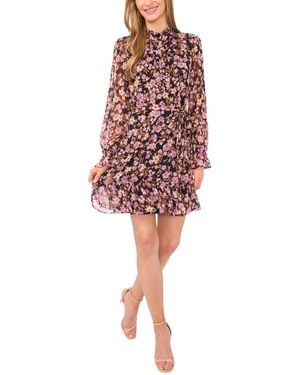 Cece Long Sleeve Mini Dress - Red