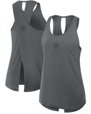 Nike Gray New Orleans Saints Glory Crisscross Performance Tank Top