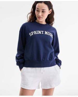 ID Ideology Graphic Fleece Crewneck Sweatshirt - Blue