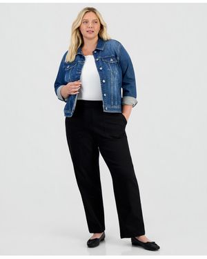 Style & Co. Plus Size High-rise Pull-on Utility Jeans - Blue