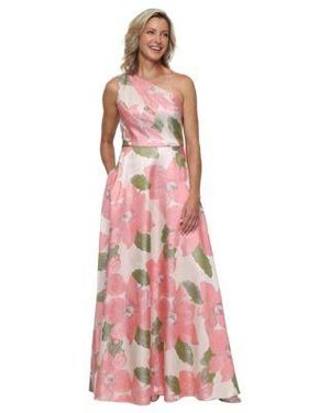 Alex Evenings One Shoulder Gown - Pink