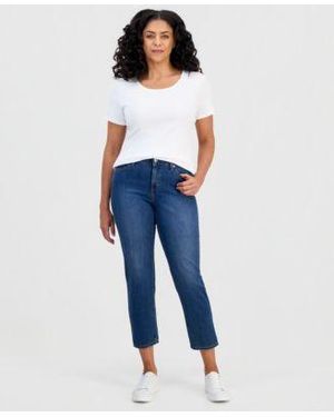 Style & Co. Style Co Mid Rise Straight Leg Ankle Jeans Exclusively At Macys - Blue