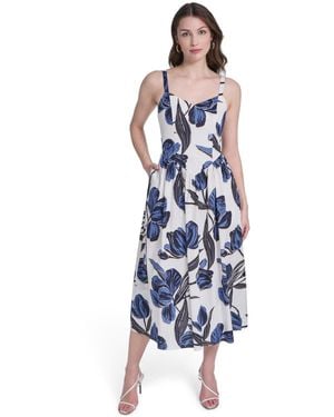 Vince Camuto Fit & Flare Midi Dress - Blue