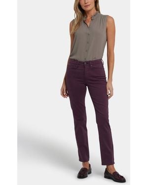 NYDJ High Rise Sheri Slim Jeans - Purple