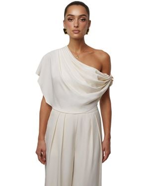 JLUXLABEL Gleam And Glow Satin Top - White