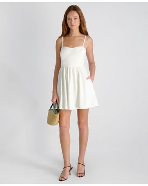 French Connection Sweetheart Neck Mini Dress - White