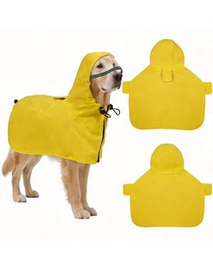 Aronkl Waterproof Windproof Dog Rain Jacket - Yellow
