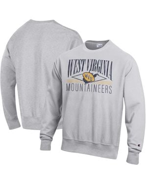 Champion West Virginia Mountaineers Reverse Weave Fleece Sweatshirt - Gray