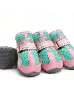 Aronkl Anti-slip Dog Boots For Large Dogs - Pink