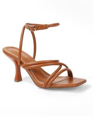 BERNESS Jamie Tubular Strap Heeled Sandals - Brown