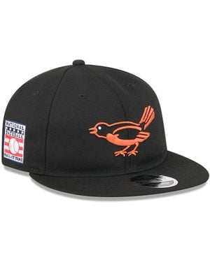 KTZ Baltimore Orioles Baseball Hall Of Fame Retro Crown 9fifty Adjustable Hat - Black