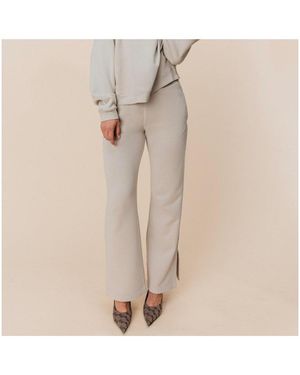 Ocio Organic Cotton Teddy Flare Pant - Natural