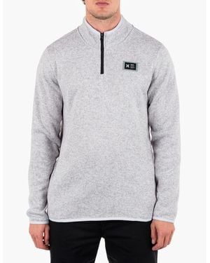 Hurley Mesa Ridgeline 1/4 Zip Sweatershirt - Gray