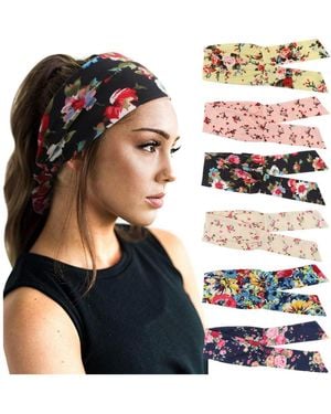Peneyon Adjustable Knotted Non-slip Hair Bands - Blue