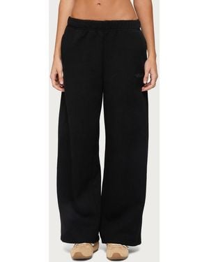 Edikted Basic Girl Wide Leg Sweatpants - Black