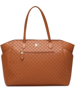 Elle Compass 14" Monogram Weekender Duffel Bag - Brown