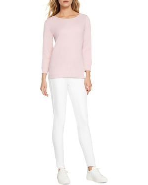 Three Dots Boat-neck 3/4-sleeve T-shirt - Pink