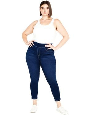 Avenue Plus Size Hi Rise jegging - Blue