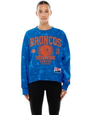 KTZ Denver Broncos Throwback Oversized Boxy Sweatshirt - Blue