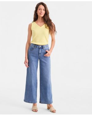 Style & Co. High-rise Wide-leg Jeans - Blue