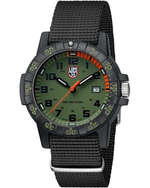 Luminox Swiss Leatherback Sea Turtle Giant Dive Black Nato Strap Watch 44mm - Gray