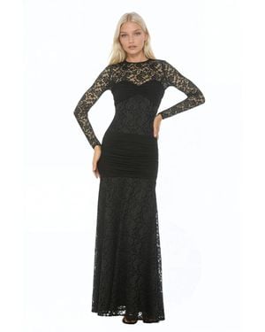 Alexia Admor Nova Long Sleeve Ruched Dress - Black
