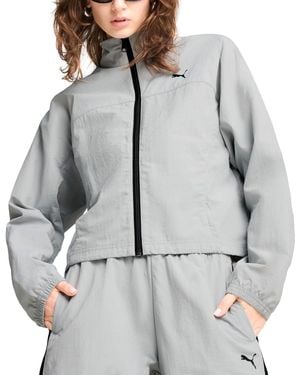 PUMA Dare To Oversized Zip-off Woven Jacket - Gray