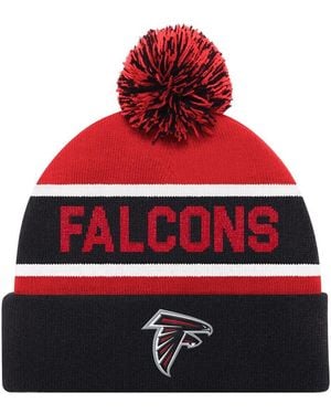 Starter And Atlanta Falcons Cuffed Knit Hatâ With Pom - Red