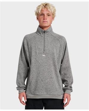 Quiksilver Keller Half-zip Mock Sweatshirt - Gray