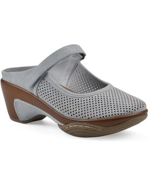 White Mountain Vinto2 Mary Jane Clog Mules - Gray