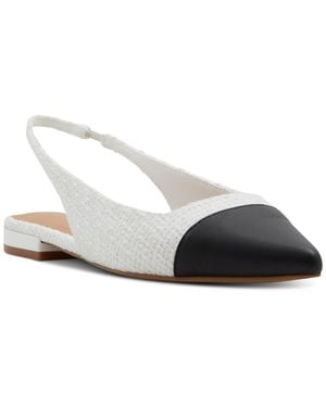 ALDO Fleure Cap-toe Pointed-toe Slingback Flats - Metallic