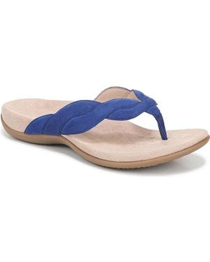 Vionic Bella Braid Thong Sandals - Blue