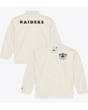 Mitchell & Ness Las Vegas Raiders Retro Roots Coaches Jacket - White