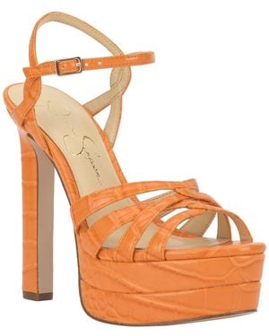 Jessica Simpson Itzari Strappy High-heel Platform Sandals - Orange