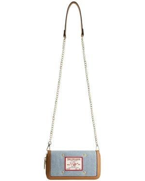 TRUE RELIGION Buddha Patch Double Zip Chain Wallet - White