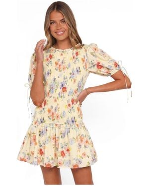 Petal & Pup Kaelyn Gather Mini Dress - Multicolor