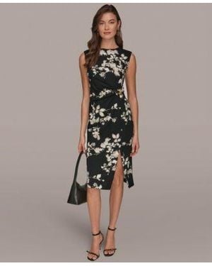 Donna Karan Floral Sheath Dress - Multicolor