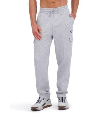 Reebok Fleece Cargo Regular Fit Pants - Gray