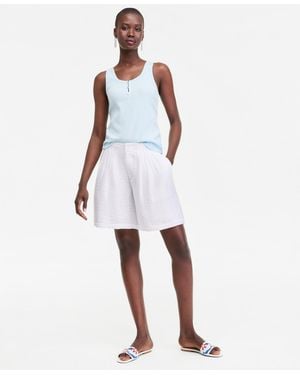 On 34th Pleated Gauze Shorts - White