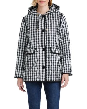 Kate Spade Diamond Quilted A-line Jacket - Blue